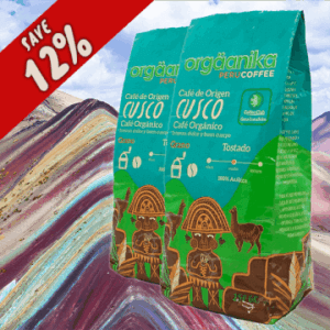 2 Pack Cusco Organic Coffee - Whole Bean