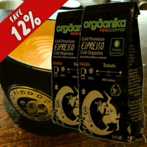 2 Pack Espresso Organic Coffee - Fine Ground