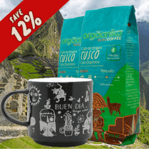 2 Pack Organic Cusco & Andean Night Coffee Mug - Special Collection Orgäanika®Art - Ground