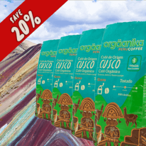 4 Pack Organic Cusco Coffee - Whole Bean