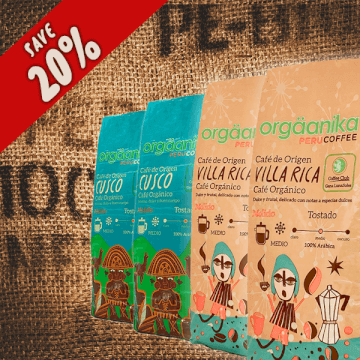 4 Pack Cusco & Villa Rica Organic Coffee – Medium Ground