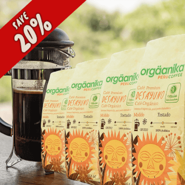 4 Pack Breakfast Organic Coffee - Coarse Ground