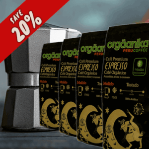 4 Pack Espresso Organic Coffee - Fine Ground