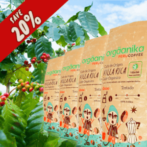 4 Pack Villa Rica Organic Coffee - Whole Bean