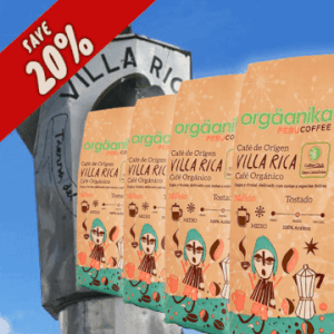 4 Pack Villa Rica Organic Coffee - Medium Ground